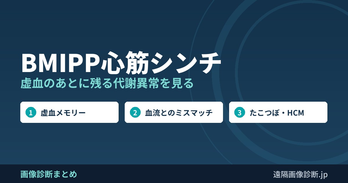 BMIPP心筋シンチ 虚血のあとに残る代謝異常を見る