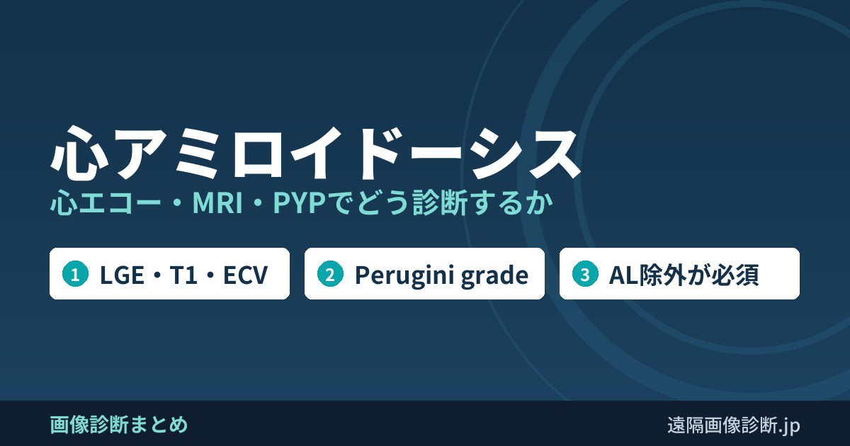 心アミロイドーシス 心エコー・MRI・PYPでどう診断するか