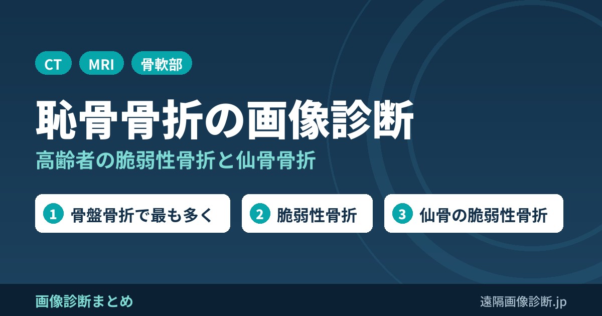 恥骨骨折の画像診断