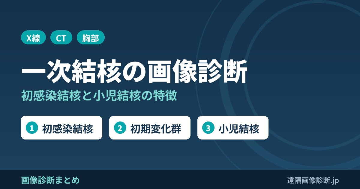 一次結核(初感染結核・初期変化群)の画像診断｜小児結核の特徴