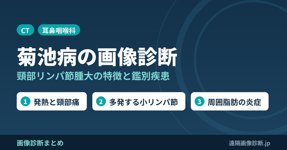 菊池病の画像診断、リンパ節腫大の特徴は？