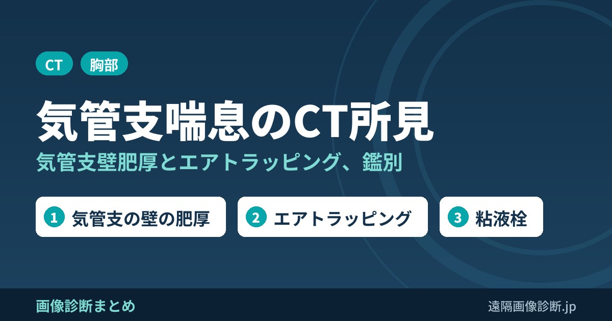 気管支喘息のCT画像所見｜気管支壁肥厚・エアトラッピングとABPA・EGPAとの鑑別