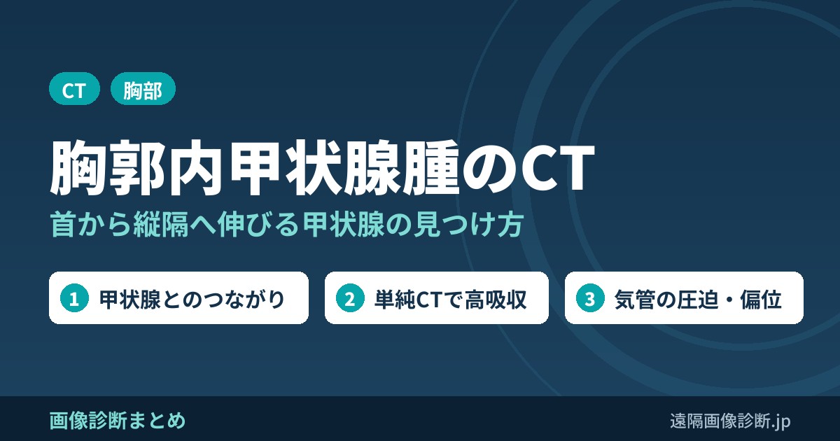 胸郭内甲状腺腫のCT画像診断