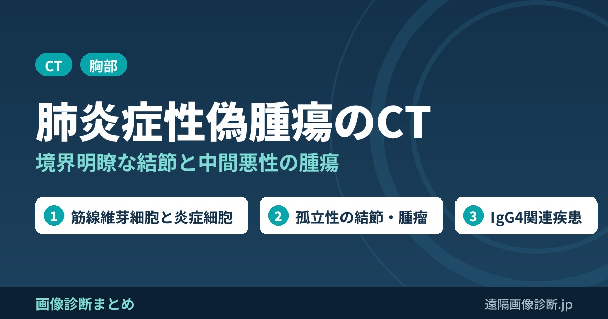 肺炎症性偽腫瘍の画像診断