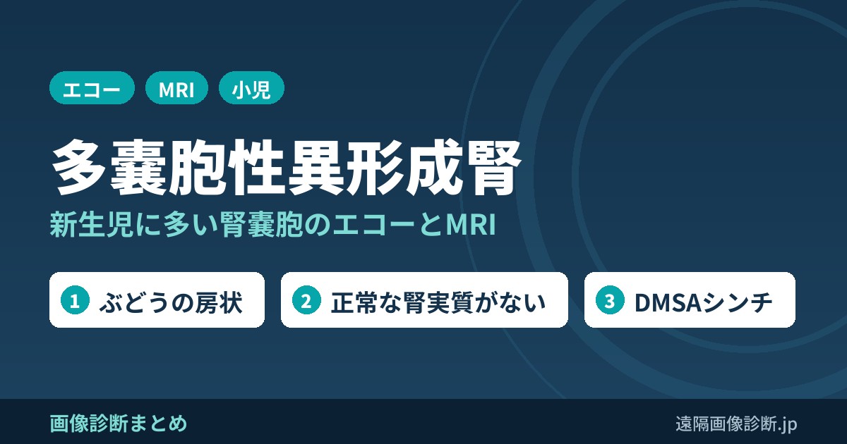 多嚢胞性異形成腎(MCDK)の画像診断