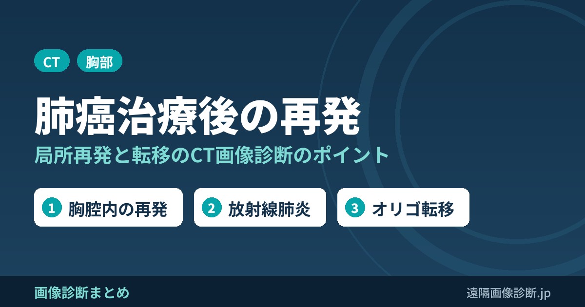 肺癌治療後の局所再発と転移のCT画像診断のポイント