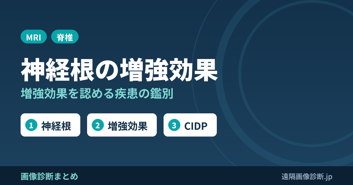 神経根に増強効果を認める疾患の鑑別診断