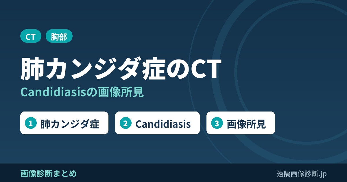 肺カンジダ症のCT画像所見(Candidiasis)