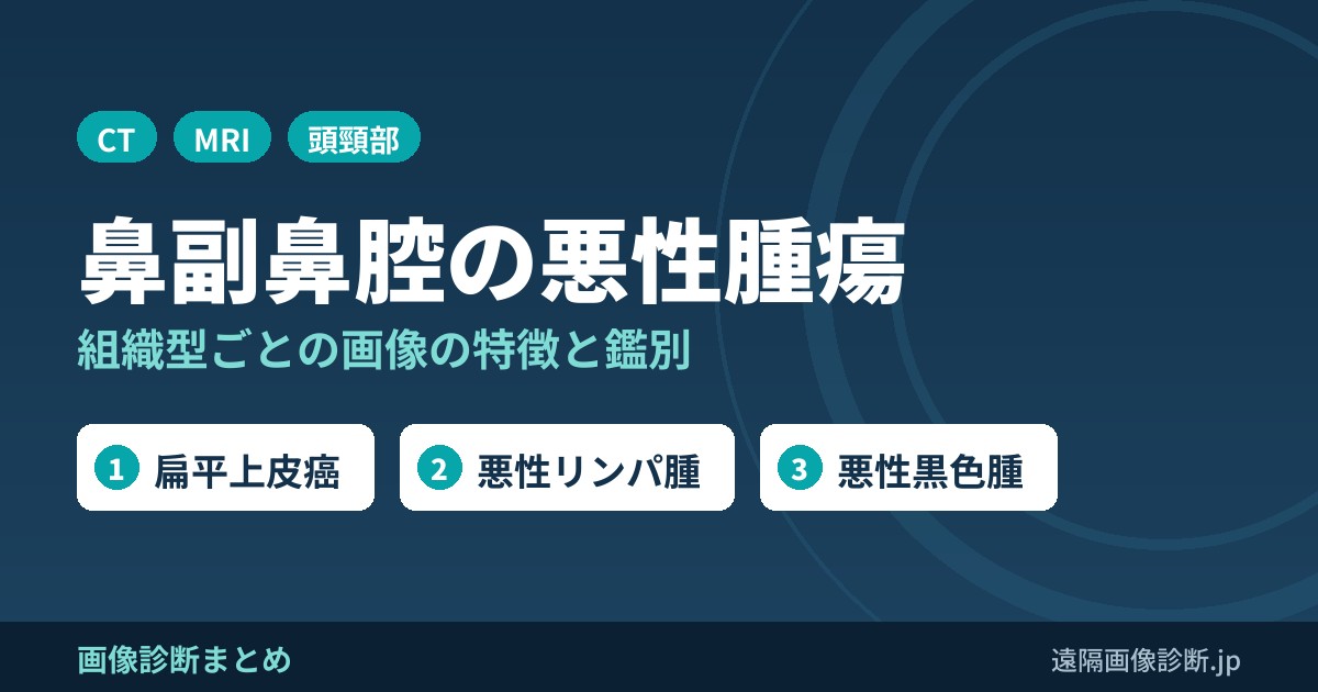 鼻腔副鼻腔領域の悪性腫瘍の鑑別診断