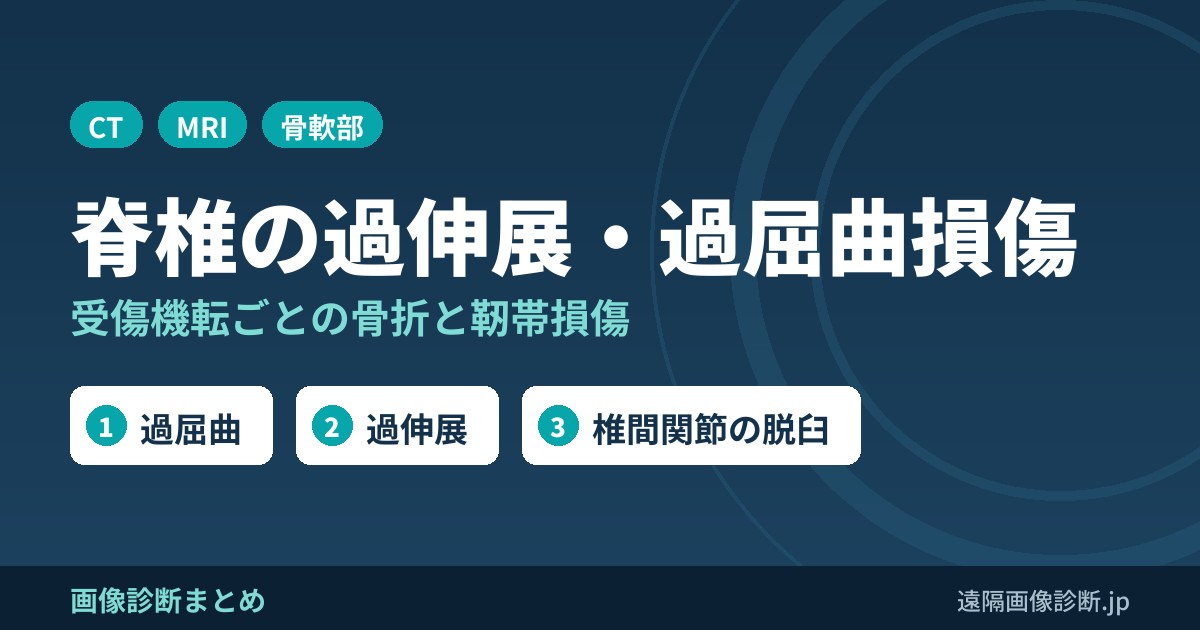 脊椎の過伸展と過屈曲による骨折