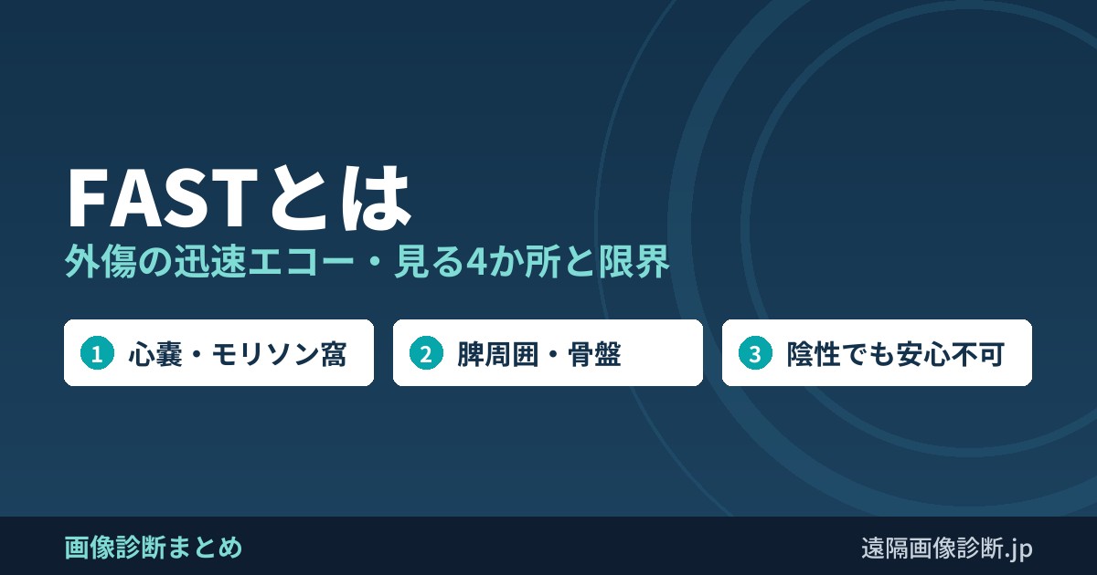 FASTとは 外傷の迅速エコー・見る4か所と限界
