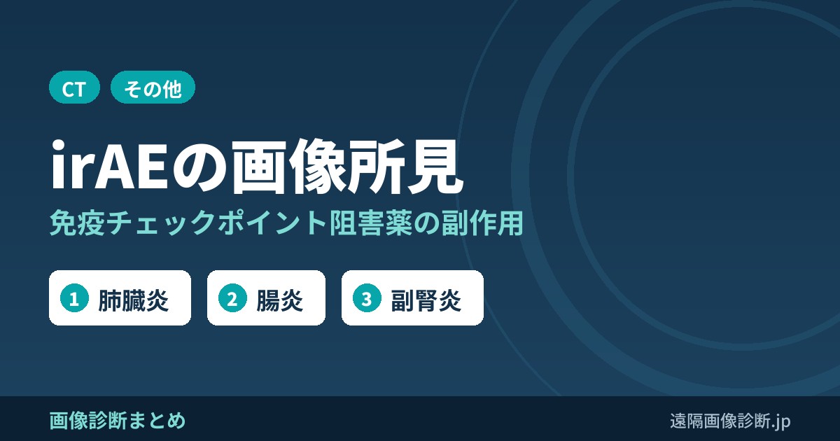 irAEの画像所見 免疫チェックポイント阻害薬の副作用