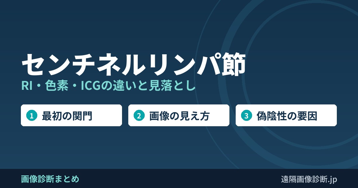 センチネルリンパ節 RI・色素・ICGの違いと見落とし