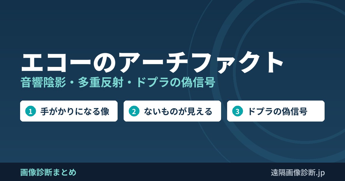 エコーのアーチファクト 音響陰影・多重反射・ドプラの偽信号